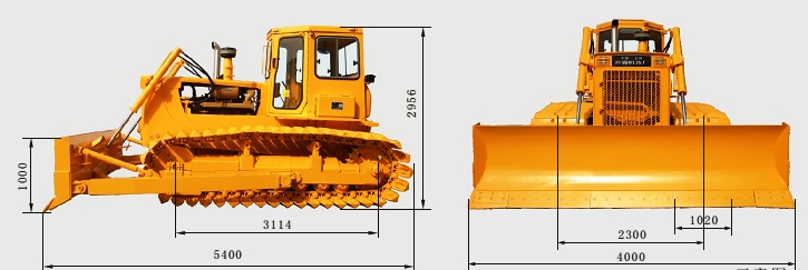 Габаритная схема бульдозера PENGPU PD140YS